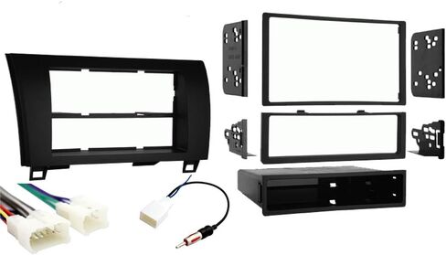 Ammarony Audio متوافق مع Toyota Sequoia 2014 2015 2016 Single Double Din Stereo Radio Install Dash Kit Matte in Kuwait
