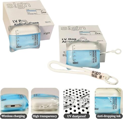 Original Design Music Drip Compatible AirPods Case, Compatible with AirPods Pro 1/2, Liquid Silicone Anti Fall Protective Cover with Lanyard (AirPods Pro 1/2) in Saudi Arabia
