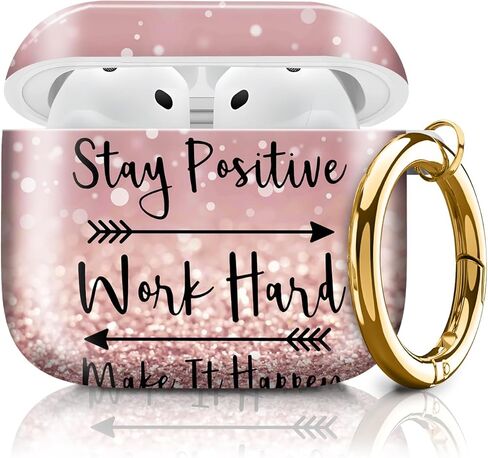 Cute Case Cover Compatible with AirPod 4th Generation 2024, Shockproof for Women & Girls with Cute Golden Round Buckle – Protective, Anti-Drop Design(Green Daisy Flowers) in Kuwait