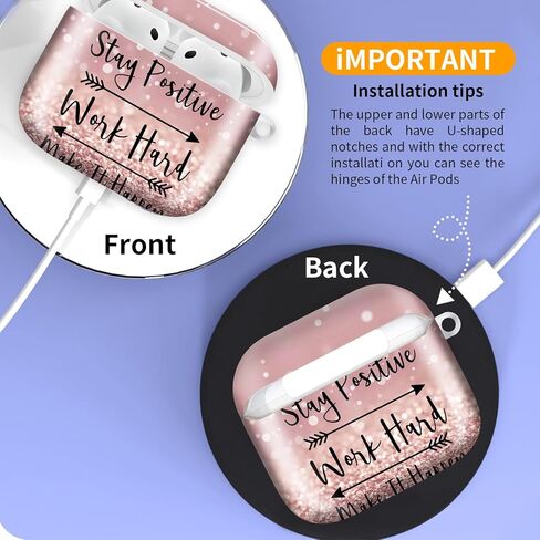 Cute Case Cover Compatible with AirPod 4th Generation 2024, Shockproof for Women & Girls with Cute Golden Round Buckle – Protective, Anti-Drop Design(Green Daisy Flowers) in Kuwait