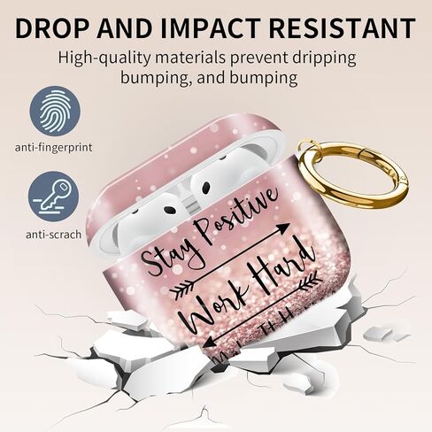 Cute Case Cover Compatible with AirPod 4th Generation 2024, Shockproof for Women & Girls with Cute Golden Round Buckle – Protective, Anti-Drop Design(Green Daisy Flowers) in Kuwait