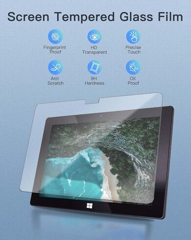 واقي شاشة 2 حزمة ل Fusion5 Fwin232 Plus / 232 Pro N5 Tablet 10.1 بوصة ، صلابة 9H صلبة مضادة للخلع ، خالية من الفقاعات ، وضوح عالية الدقة ، سهولة التثبيت in Saudi Arabia