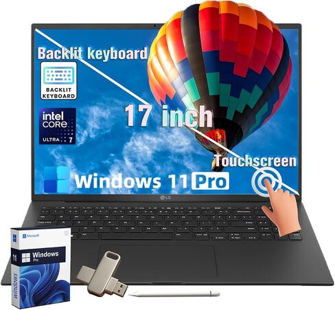 LG Gram 2025 Laptop for Business - 17.3'' WQXGA Touchscreen, Anti-Glare, Intel Ultra 7 Series 2, Windows 11 Pro, Copilot+ PC, Intel Arc Graphics, Wi-Fi 7, 23.5-Hour Batter Life (32GB DDR5X | 4TB SSD) in Saudi Arabia
