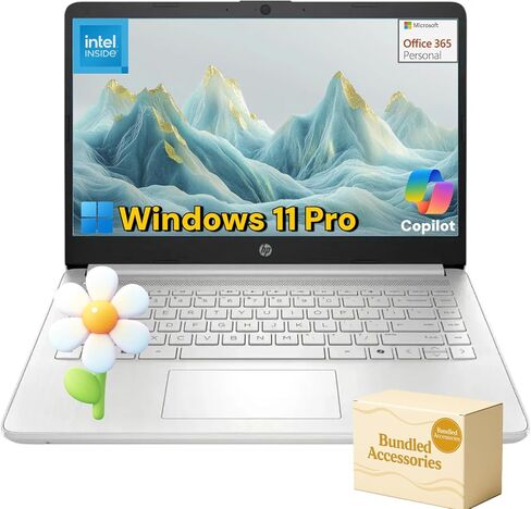 HP 14 "كمبيوتر محمول للأعمال التجارية والطالب-HD Thin and Light Labstop • Intel 4-Core N150 • Windows 11 Pro in Kuwait