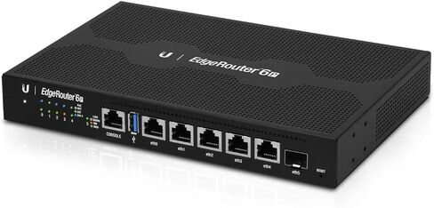 Ubiquiti EdgeRouter 6P, 6-Port Gigabit Router with 1 SFP Port (ER-6P-US) (Renewed) in Saudi Arabia