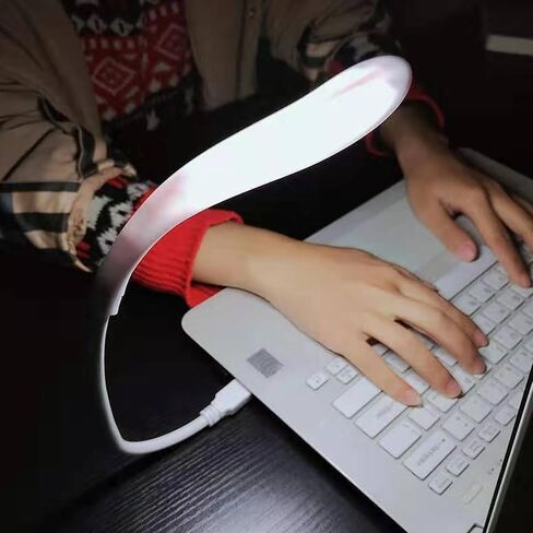 1 Pack USB Light للقراءة ، مصباح USB الأبيض مرنة ضوء ليلي للضوء المحمول المحمول in Saudi Arabia
