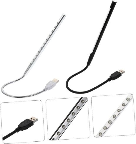HOMSFOU 2PCS USB LED قراءة ضوء حماية العين NIGHT LAMP LED LED ضوء قراءة السفر ودراسة لون عشوائي in Kuwait