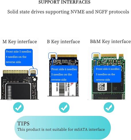 PCIE 3.0 إلى M.2 NVME/NGFF SSD ADAPTER CARD-تمدد عالي السرعة لأجهزة الكمبيوتر المكتبية ، يدعم مفتاح M/B/B/B ، 2230 إلى 22110 (SLOT SLOT NVME+NGFF) in Saudi Arabia