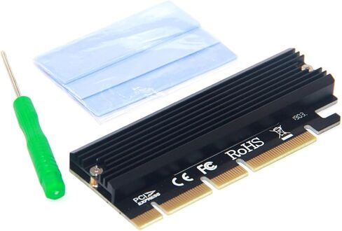 3in1 Adapter Card Heat Sink Sticker Screwdriver NVME PCIE NGFF M.2 SSD for Windows7/ 8/10 / for Linux Parts New in Saudi Arabia