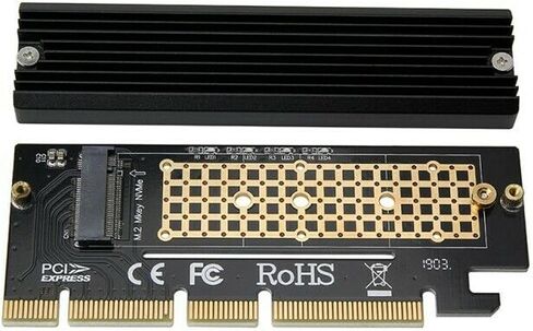 3in1 Adapter Card Heat Sink Sticker Screwdriver NVME PCIE NGFF M.2 SSD for Windows7/ 8/10 / for Linux Parts New in Saudi Arabia