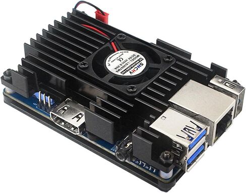 Aluminum Cover Case with Cooling Fan Active Passive Cooling Radiator Heatsink Metal Shell for Orange Pi 3 LTS in Saudi Arabia