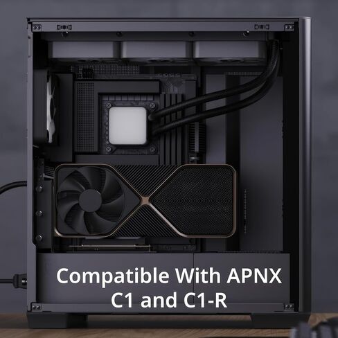 مجموعة حامل GPU العمودية 1 ، PCI Express 5.0 X16 Cable Riser Cable 150mm ، Black in Kuwait