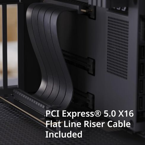 مجموعة حامل GPU العمودية 1 ، PCI Express 5.0 X16 Cable Riser Cable 150mm ، Black in Kuwait