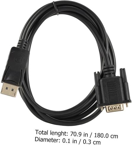Gatuida DisplayPort to VGA Cable Gold Connector Cord Cord Corn in Kuwait
