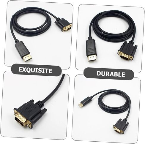 Gatuida DisplayPort to VGA Cable Gold Connector Cord Cord Corn in Kuwait