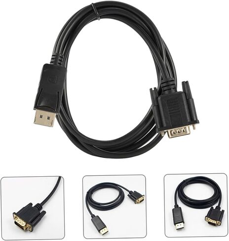 Gatuida DisplayPort to VGA Cable Gold Connector Cord Cord Corn in Kuwait