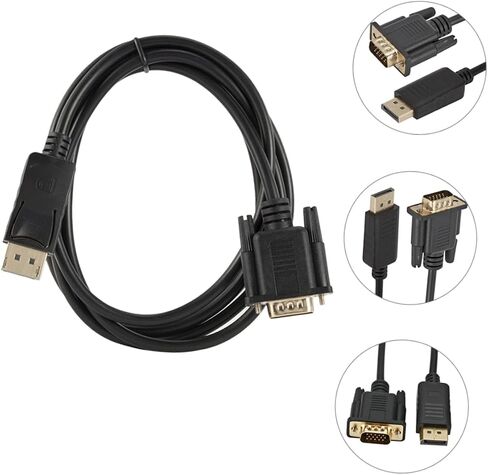 Gatuida DisplayPort to VGA Cable Gold Connector Cord Cord Corn in Kuwait