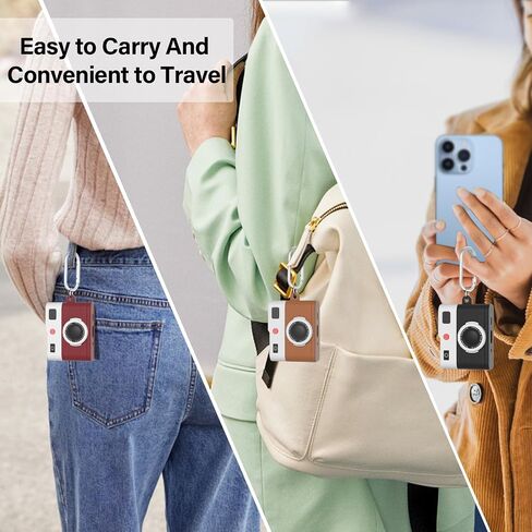 for Airpods 4 Case Cover with Magnetic Anti-Lost Straps & Cleaning Kit, Shockproof Silicone Retro Camera Protector for Airpod 4th Generation Cases Wireless Charging with Keychain Accessories in Kuwait