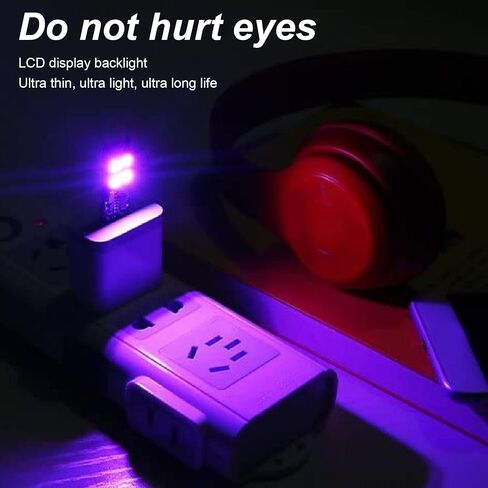 5Pcs Super Mini USB Light Thin Ultra Slim Multi Color Changing 7 Colors RGB Night 4 LED TV Backlight Kit Table Lamp DC5V for Table Desk Decor in Saudi Arabia
