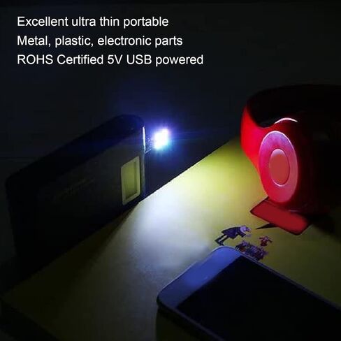 5Pcs Super Mini USB Light Thin Ultra Slim Multi Color Changing 7 Colors RGB Night 4 LED TV Backlight Kit Table Lamp DC5V for Table Desk Decor in Saudi Arabia