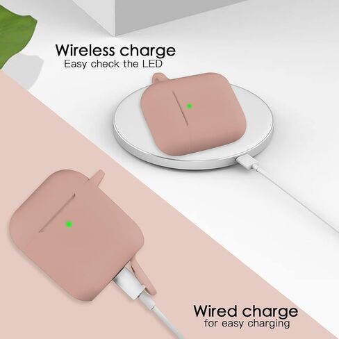 حالة Oleband تتناسب مع Airpod 1st/2nd Generation مع سلسلة مفاتيح Bling لطيفة ، غطاء iPods Silione متوافق مع Apple Air Pod/iPod 2 و 1 Case ، LED مرئي ، للنساء والفتيات ، شاي الحليب in Saudi Arabia