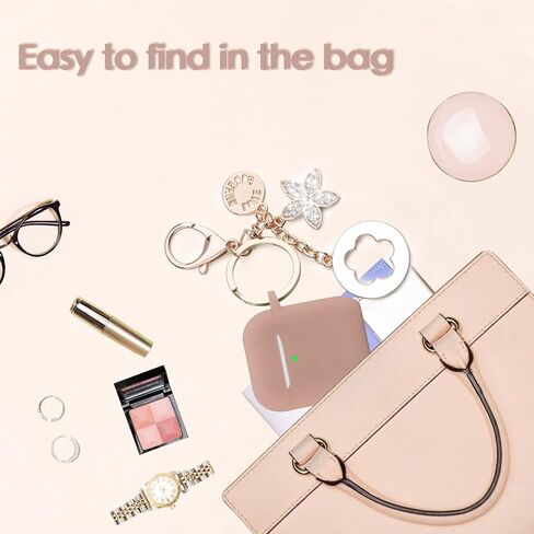 حالة Oleband تتناسب مع Airpod 1st/2nd Generation مع سلسلة مفاتيح Bling لطيفة ، غطاء iPods Silione متوافق مع Apple Air Pod/iPod 2 و 1 Case ، LED مرئي ، للنساء والفتيات ، شاي الحليب in Saudi Arabia