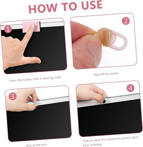 غلاف كاميرا الويب Popetpop 6pcs لجهاز الكمبيوتر المحمول والهاتف ، أداة حماية خصوصية الهاتف المضادة للكاميرا ، تصحيحًا سهلًا للتثبيت خفيف الوزن وقابل للإزالة مع الأجهزة in Saudi Arabia