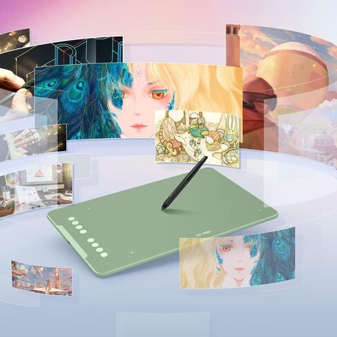 XPPen Deco 01 V3 Drawing Tablet 10x6.25 Graphics Tablet with 16384 Levels Pressure XPPen Shortcuts Stickers for XPPen Drawing Pen Tablets and Pen Displays in Saudi Arabia