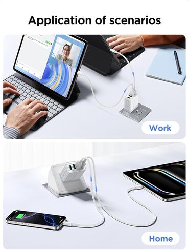 USB Wall Charger Block,Aioneus 40W 4-Port Charging Block,QC 3.0 Fast USB Wall Plug for iPhone Xs/XS Max/XR/X/8/7/6,Tablets,Charging Cube with Galaxy/Note/Edge,LG,Nexus,HTC,Google Pixel,and More in Kuwait