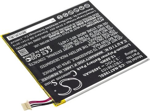 بطارية لـ O'NN ONA19TB002 ، الجهاز اللوحي 8 ، الجزء رقم رقم: YB2798103 (3400 مللي أمبير في الساعة) in Kuwait