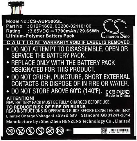 0B200-02110100 C12P1602 استبدال البطارية لـ LCD M ZT500KL Zenpad Z10 MB16A XG17A XG17AE LCD X Zenpad 3S 10 LTE Z500KL MB16AP 3.85V in Kuwait