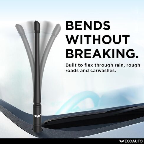 EcoAuto Short Truck Antenna Replacement for Ford F150 Super Duty Ford Raptor & Bronco & Dodge Ram 1500 F150 Accessories - Raptor Accessories - Anti-Theft Design - Antenna for Truck - (8 Inch) in Kuwait
