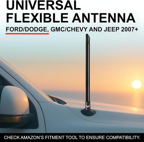 EcoAuto Short Truck Antenna Replacement for Ford F150 Super Duty Ford Raptor & Bronco & Dodge Ram 1500 F150 Accessories - Raptor Accessories - Anti-Theft Design - Antenna for Truck - (8 Inch) in Kuwait