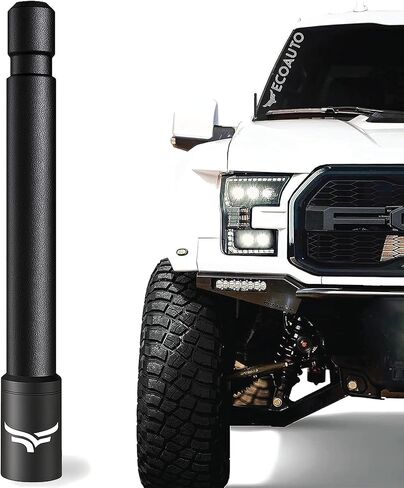 EcoAuto Short Truck Antenna Replacement for Ford F150 Super Duty Ford Raptor & Bronco & Dodge Ram 1500 F150 Accessories - Raptor Accessories - Anti-Theft Design - Antenna for Truck - (8 Inch) in Kuwait