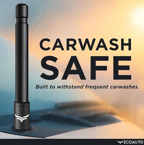 EcoAuto Short Truck Antenna Replacement for Ford F150 Super Duty Ford Raptor & Bronco & Dodge Ram 1500 F150 Accessories - Raptor Accessories - Anti-Theft Design - Antenna for Truck - (8 Inch) in Kuwait