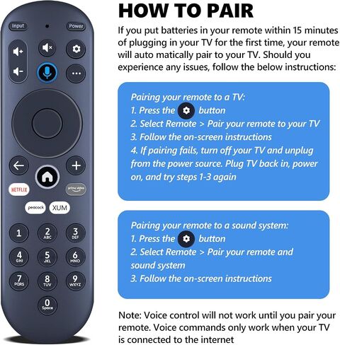 PZL استبدال الصوت التحكم عن بُعد فقط مناسبة للعنصر Xumo Stream Box E500AC65C in Saudi Arabia