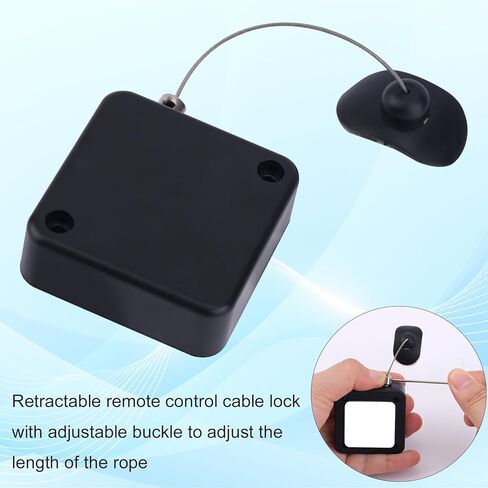 2pcs Retractable Remote Control Tether Locks, 6.7FT Adjustable Anti Theft Leash with Buckle for TV Remotes Game Controller Ideal for Home Office & Showroom Use in Saudi Arabia