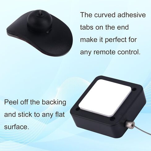 2pcs Retractable Remote Control Tether Locks, 6.7FT Adjustable Anti Theft Leash with Buckle for TV Remotes Game Controller Ideal for Home Office & Showroom Use in Saudi Arabia