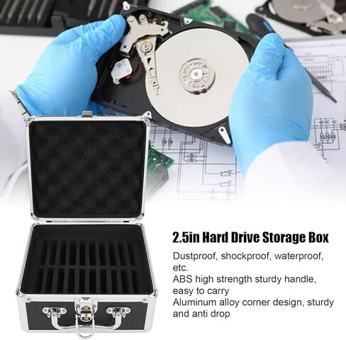 Multi Protection Hard Drive Storage Case for 2.5 inch Hard Disks,20 Bay Hard Drive Suitcase, Anti Static,Shockproof, Anti Moisture,Convenient Handle Hard Drive Case, 20 Bay Hard Drive Suitcase, in Saudi Arabia