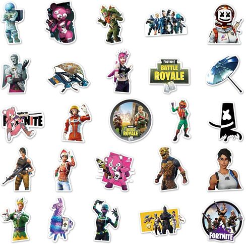 50 Pcs Game Stickers, 3D Anime Style Waterproof Vinyl Stickers for Teenagers and Adults for Laptop Skateboard Phone Guitar Travel Case Bike in Saudi Arabia
