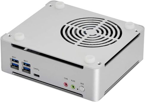 Hunsn 4K Mini PC ، كمبيوتر سطح المكتب ، خادم ، Intel Quad Core I5 ​​7300HQ ، Windows 11 Pro أو Linux Ubuntu ، BM21 ، DP ، HDMI ، 6 X USB3.0 ، Type-C ، LAN ، Smart Fan ، 32G RAM DDR4 ، 512G SSD in Kuwait