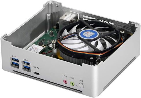 Hunsn 4K Mini PC ، كمبيوتر سطح المكتب ، خادم ، Intel Quad Core I5 ​​7300HQ ، Windows 11 Pro أو Linux Ubuntu ، BM21 ، DP ، HDMI ، 6 X USB3.0 ، Type-C ، LAN ، Smart Fan ، 32G RAM DDR4 ، 512G SSD in Kuwait