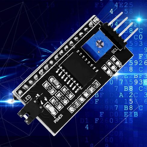 واجهة محول LCD ، LCD1602 لوحة محول IIC/I2C واجهة 5V لوحة توسيع وحدة المحول ل 1602 أجزاء روبورت LCD in Saudi Arabia