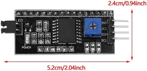 واجهة محول LCD ، LCD1602 لوحة محول IIC/I2C واجهة 5V لوحة توسيع وحدة المحول ل 1602 أجزاء روبورت LCD in Saudi Arabia