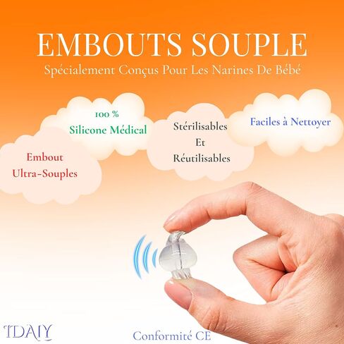 Idaly - 8 Nasal Syringe Tip, Silicone Tips for Nasal Syringe for Baby - 8 Spare Nasal Syringe Tip. in Saudi Arabia