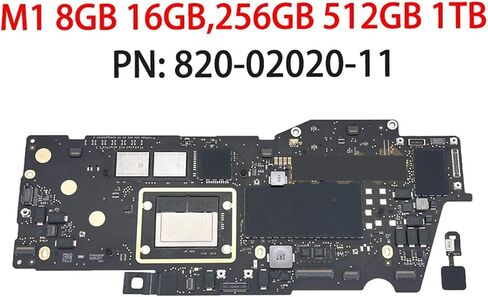 A2338 Motherboard for Pro 13" M1 A2338 Logic Board 8GB 16GB 256GB 820-02020-11 2020 Year(A2338 CPU Heatsink) in Saudi Arabia