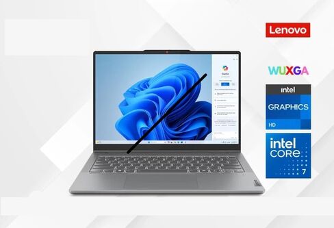 Lenovo Ideapad 5i 2-in-1 laptop-14 "Wuxga (1200p) Touchnes ، Intel 10-Core 7 150U (Beats I7-1355U) ، Copilot AI ، Photeprint Reader ، Backlit Keyboard ، Windows 11 Pro ، Luna Gray | 16GB RAM + 1TB SSD in Kuwait