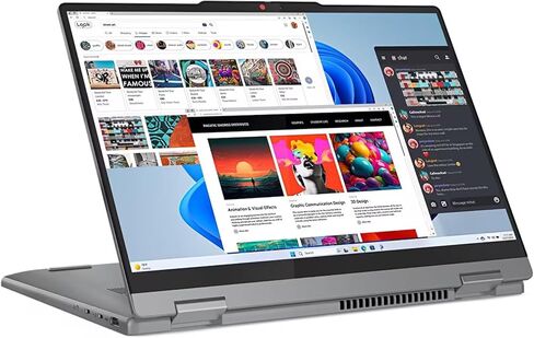 Lenovo Ideapad 5i 2-in-1 laptop-14 "Wuxga (1200p) Touchnes ، Intel 10-Core 7 150U (Beats I7-1355U) ، Copilot AI ، Photeprint Reader ، Backlit Keyboard ، Windows 11 Pro ، Luna Gray | 16GB RAM + 1TB SSD in Kuwait