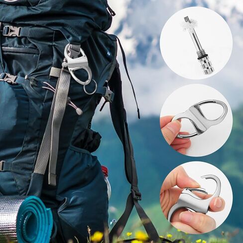 Metal Keychain Lighter, New Mini Waterproof Lighters Key Chain Permanent Match Kerosene Refillable Lighter Fire Starter for Outdoor Survival (Black Silver) in Saudi Arabia