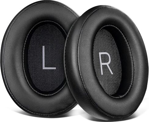 SOULWIT Earpads Replacement for Sennheiser Momentum 3 Wireless Noise Cancelling Over/Around-Ear Headphones, Ear Pads Cushions with Soft Protein Leather, Noise Isolation Memory Foam - Black in Saudi Arabia